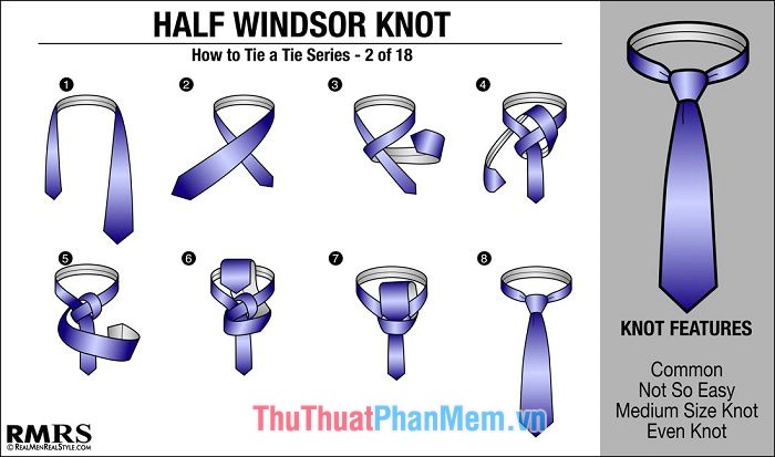 How to tie a standard, beautiful and simple tie Picture 4