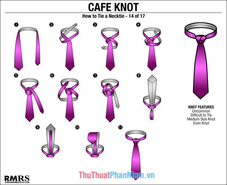 How to tie a standard, beautiful and simple tie Picture 7