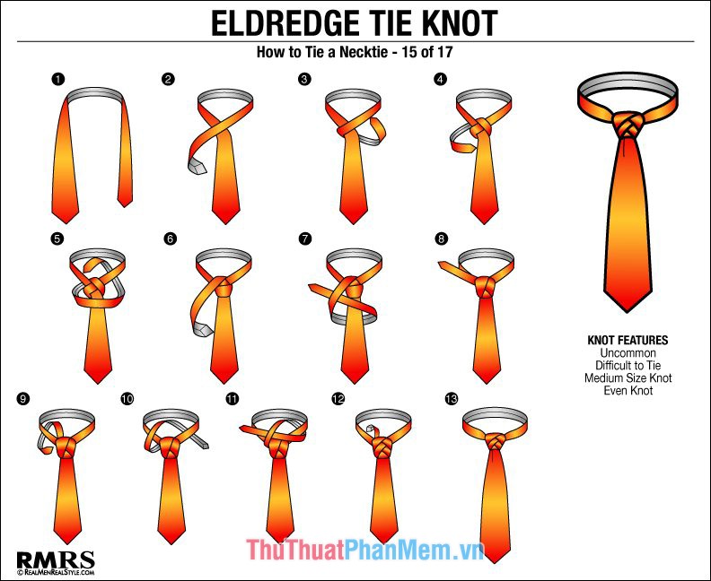 How to tie a standard, beautiful and simple tie Picture 8