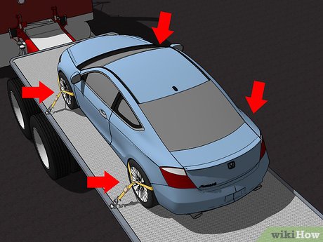 How to Tie Down a Car on a Trailer Picture 11