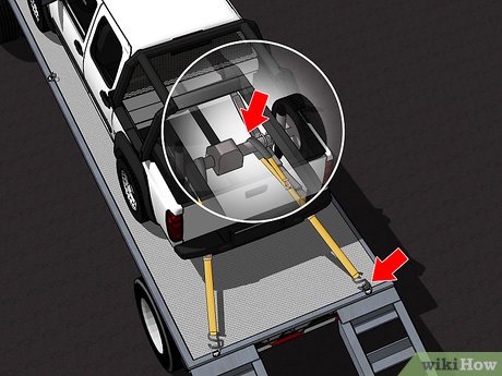 How to Tie Down a Car on a Trailer Picture 17
