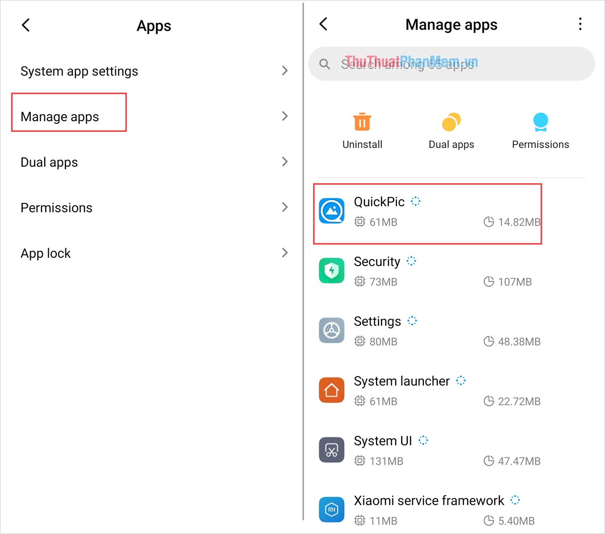 How to transfer applications from internal memory to a memory card Picture 2
