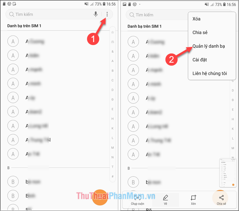 How to transfer contacts from sim to phone on Android, Samsung phones Picture 2