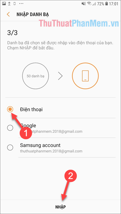 How to transfer contacts from sim to phone on Android, Samsung phones Picture 5