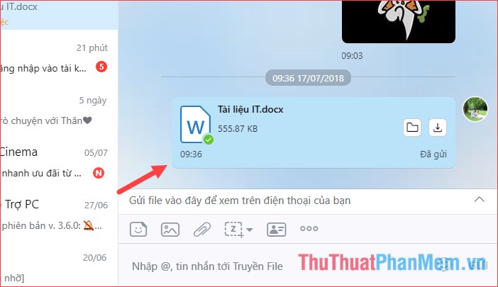 How to transfer files between your computer and phone with Zalo Picture 5