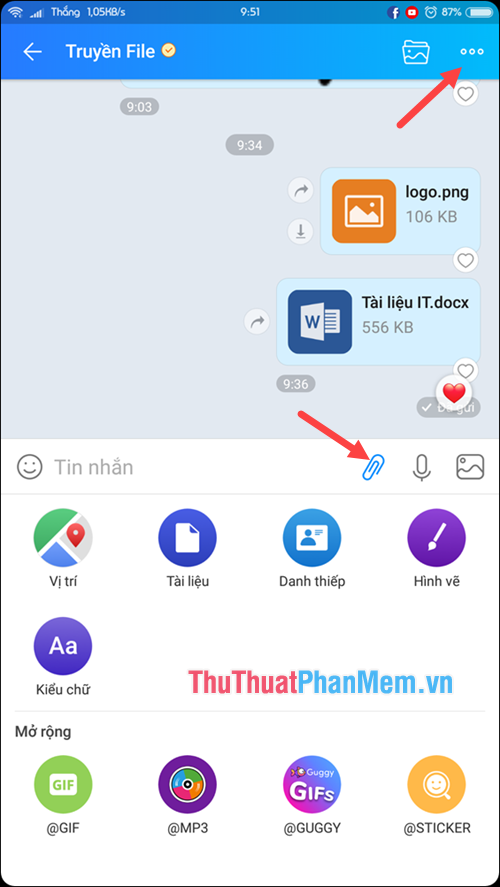 How to transfer files between your computer and phone with Zalo Picture 7