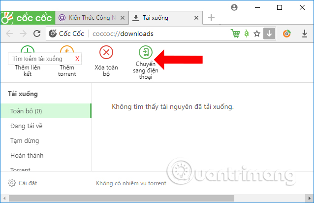How to transfer files from computer to phone on Coc Coc Picture 2