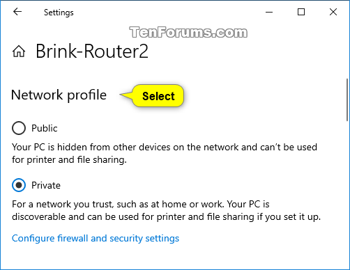 How to transfer from Public Network to Private network on Windows 10 Picture 5