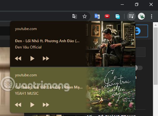 How to transfer songs on Youtube without having to go directly to the tab on Chrome Picture 3