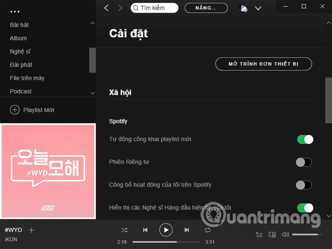 How to transfer Spotify interface to Vietnamese Picture 4