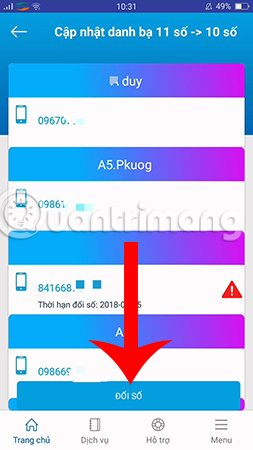 How to transfer subscribers 11 numbers to 10 numbers in Android phone book Picture 10