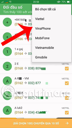 How to transfer subscribers 11 numbers to 10 numbers in Android phone book Picture 14