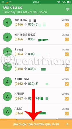 How to transfer subscribers 11 numbers to 10 numbers in Android phone book Picture 15