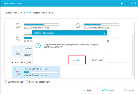 How to transfer Windows to a new hard drive using EaseUS Todo Backup Picture 8