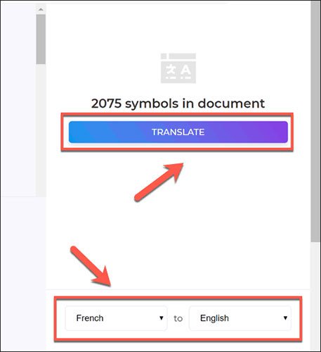 How to translate a PDF document Picture 5