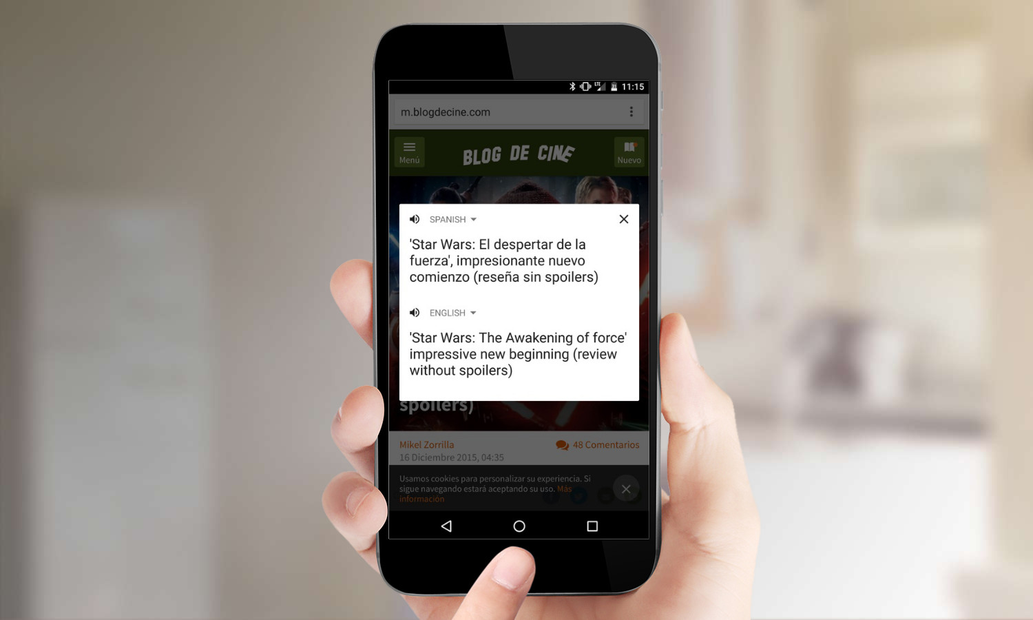 How to translate any text / text on Android device application? Picture 5