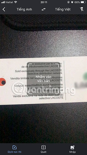 How to translate languages ​​right on the camera with Google Translate Picture 3