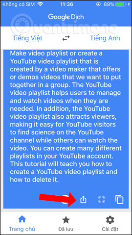How to translate Vietnamese via images on Google Translate Picture 8