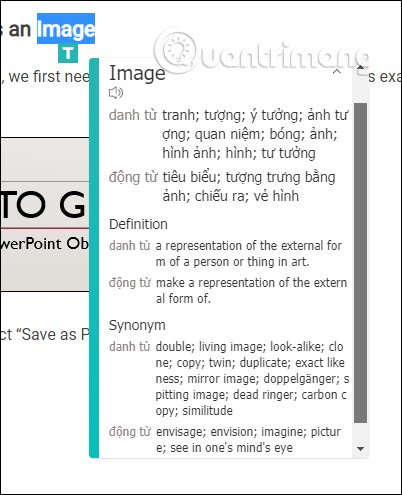 How to translate words in photos on Chrome using Translate Man Plus Picture 8