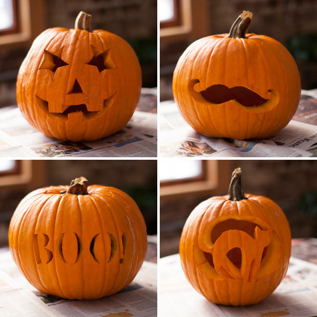 How to trim super simple pumpkins to decorate for Halloween night Picture 13
