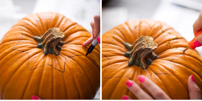 How to trim super simple pumpkins to decorate for Halloween night Picture 2