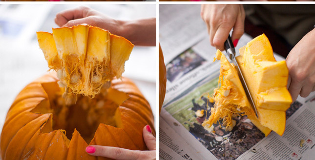 How to trim super simple pumpkins to decorate for Halloween night Picture 3