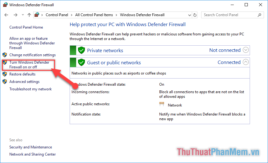 How to turn firewall on and off in Windows 10 Picture 4