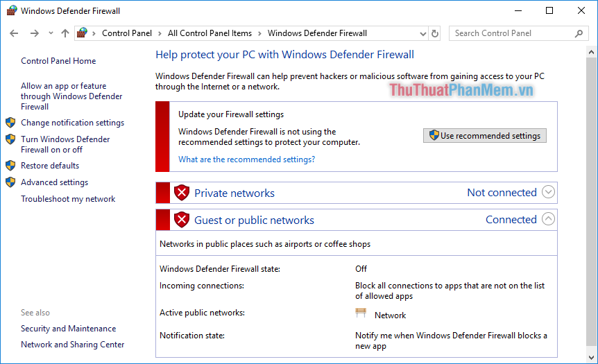 How to turn firewall on and off in Windows 10 Picture 6