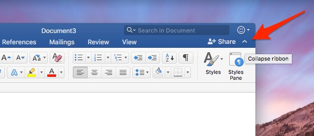 How to turn Focus Mode on Word for Mac Picture 6
