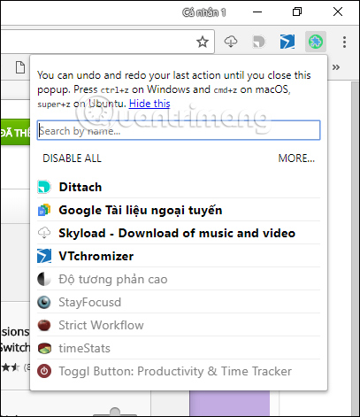 How to turn off all utilities on Chrome with just one click Picture 9