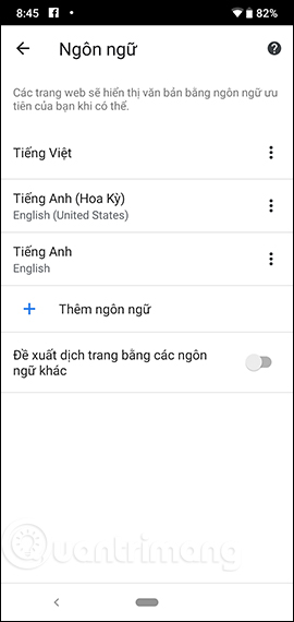 How to turn off automatic language translation in Google Chrome Picture 5