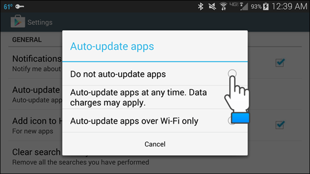 How to turn off automatic updating of apps on Android? Picture 12