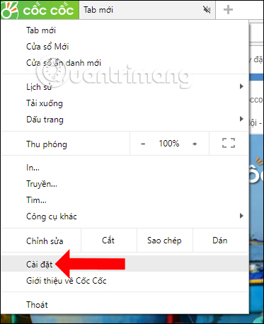 How to turn off auto-suggested URLs on Coc Coc - TipsMake.com