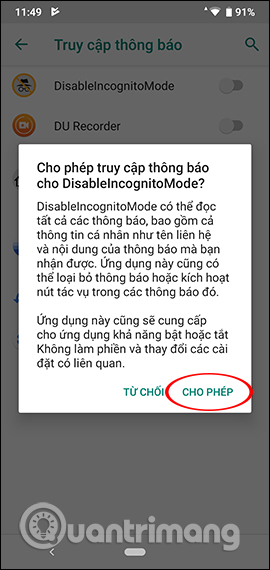 How to turn off Chrome incognito mode on Android Picture 3