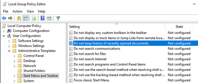 How to turn off displaying recently visited items and locations in Windows 10 Picture 2