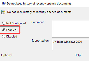 How to turn off displaying recently visited items and locations in Windows 10 Picture 3