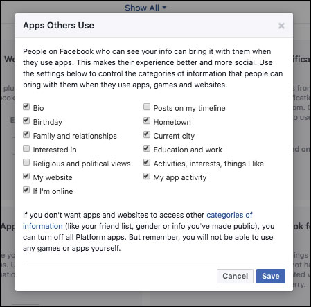 How to turn off Facebook Platform to stop sharing personal data Picture 3