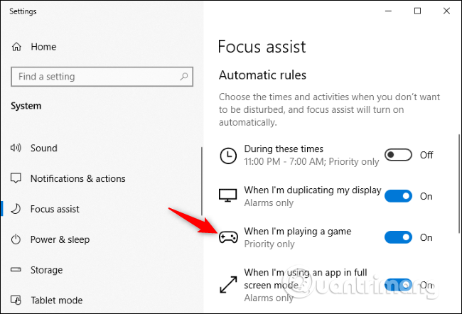 How to turn off Focus Assist notifications on Windows 10 Picture 2