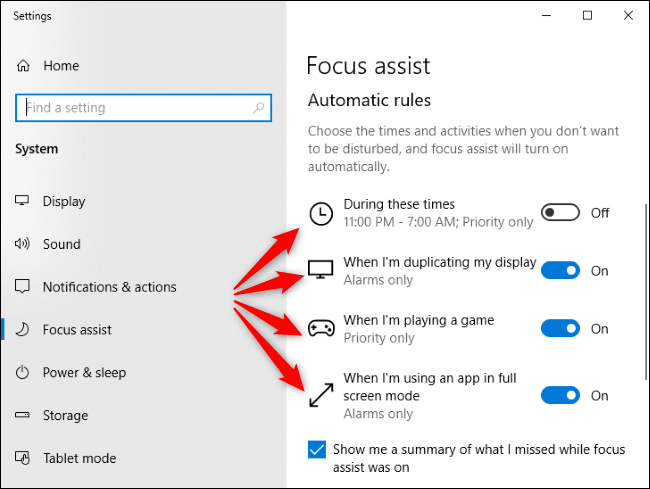 How to turn off Focus Assist notifications on Windows 10 Picture 4