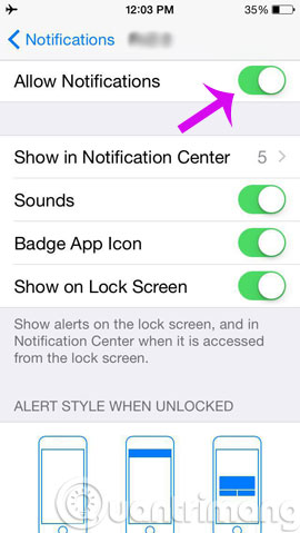 How to turn off iPhone application notifications? Picture 6