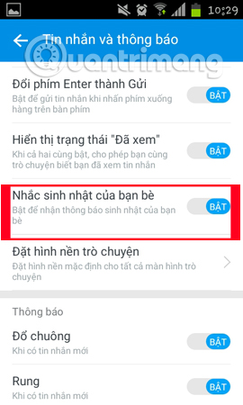 How to turn off, receive a friend's birthday notification on Zalo Picture 4