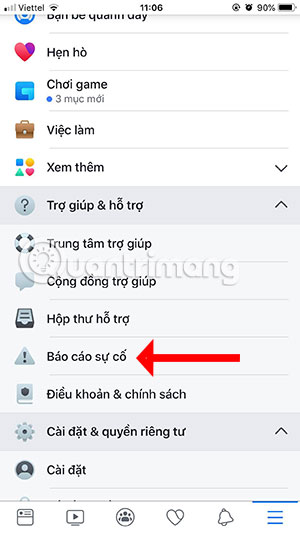 How to turn off Shake to notify incidents on Facebook Picture 2