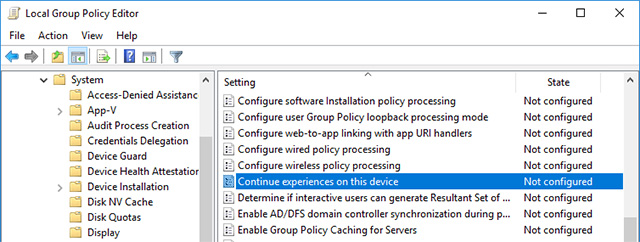 How to turn off Shared Experience feature in Windows 10 Picture 2