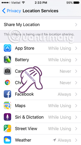 How to turn off the feature that suggests making friends via Facebook locations Picture 8