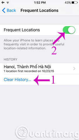 How To Turn Off The Feature To Save Frequently Visited Places On Iphone