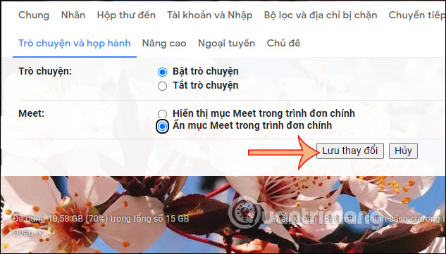 How to turn off the Google Meet frame in Gmail Picture 3