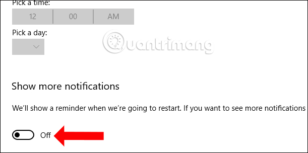 How to turn off the message to restart the Windows 10 computer after the update Picture 3