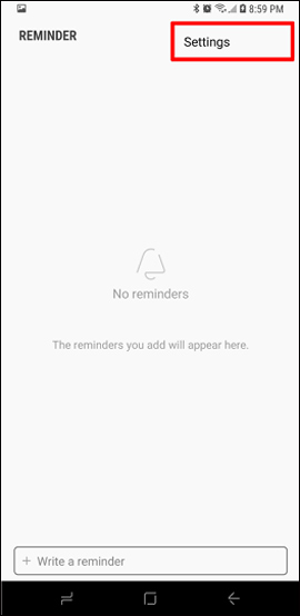How to turn off the notification prompt on Bixby Galaxy S8 Picture 3