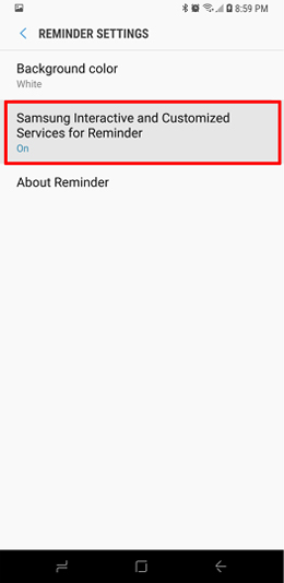 How to turn off the notification prompt on Bixby Galaxy S8 Picture 4