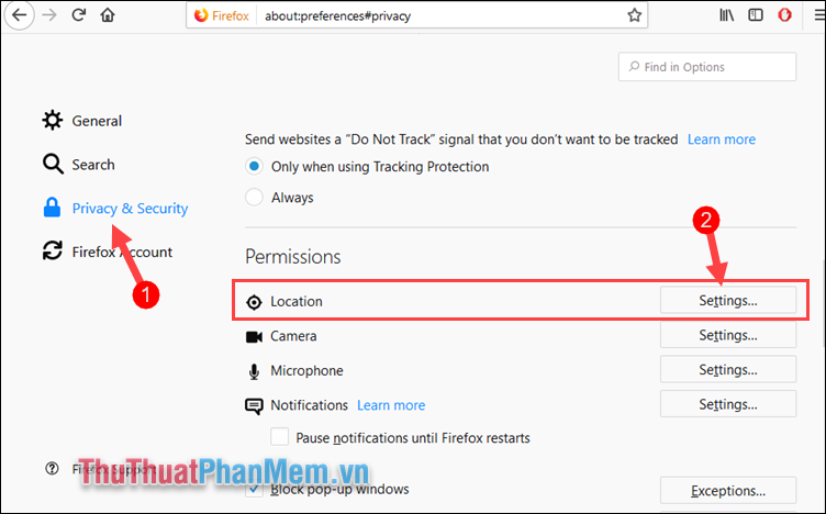 How to turn off the request for location when browsing the web in Cốc Cốc, Chrome, Edge, Firefox Picture 6